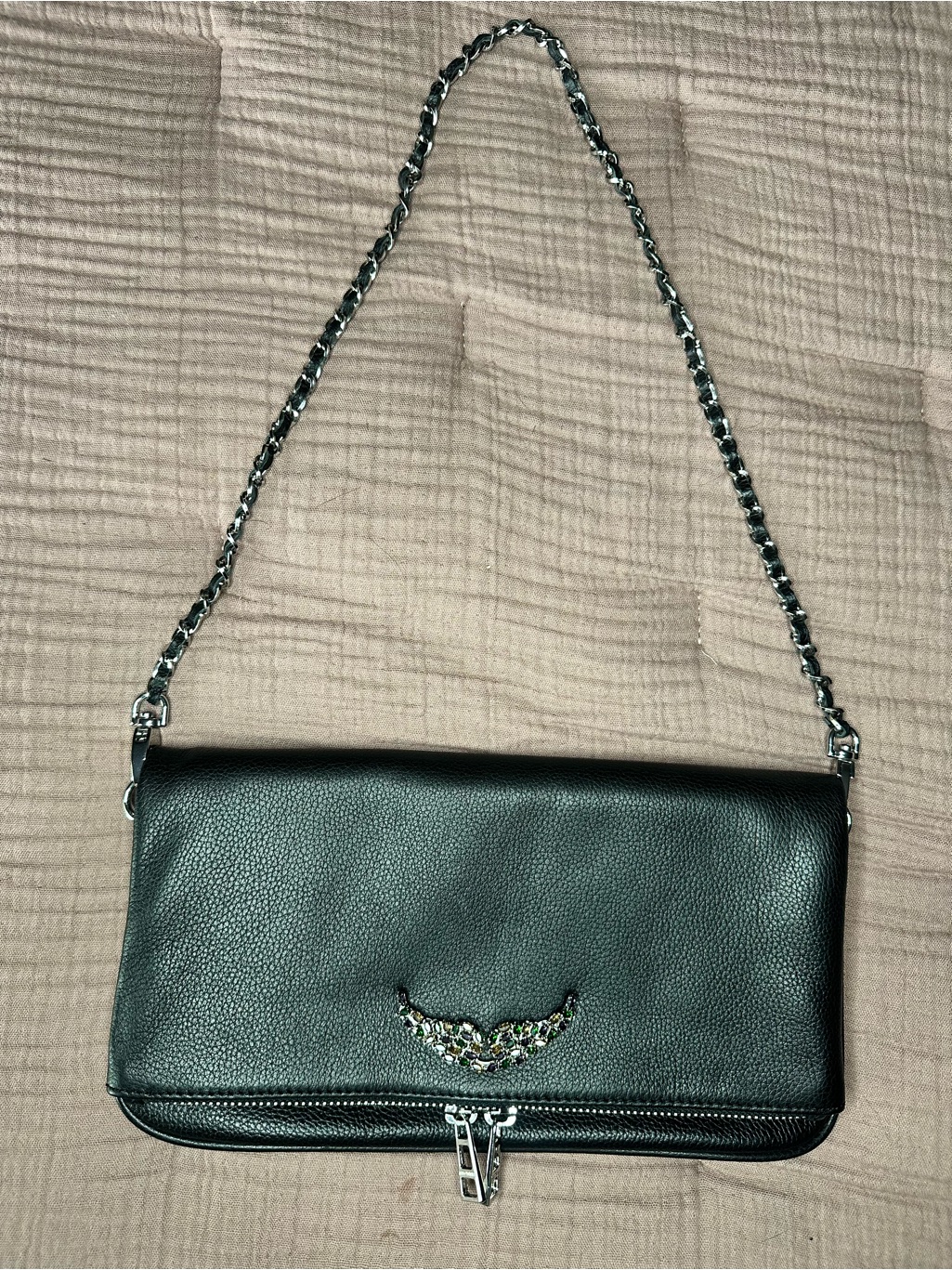 Zadig & Voltaire Swing Your Wings Leather Clutch